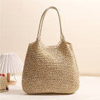 Melisa | Bolso bandolera de paja trenzada - Camello claro