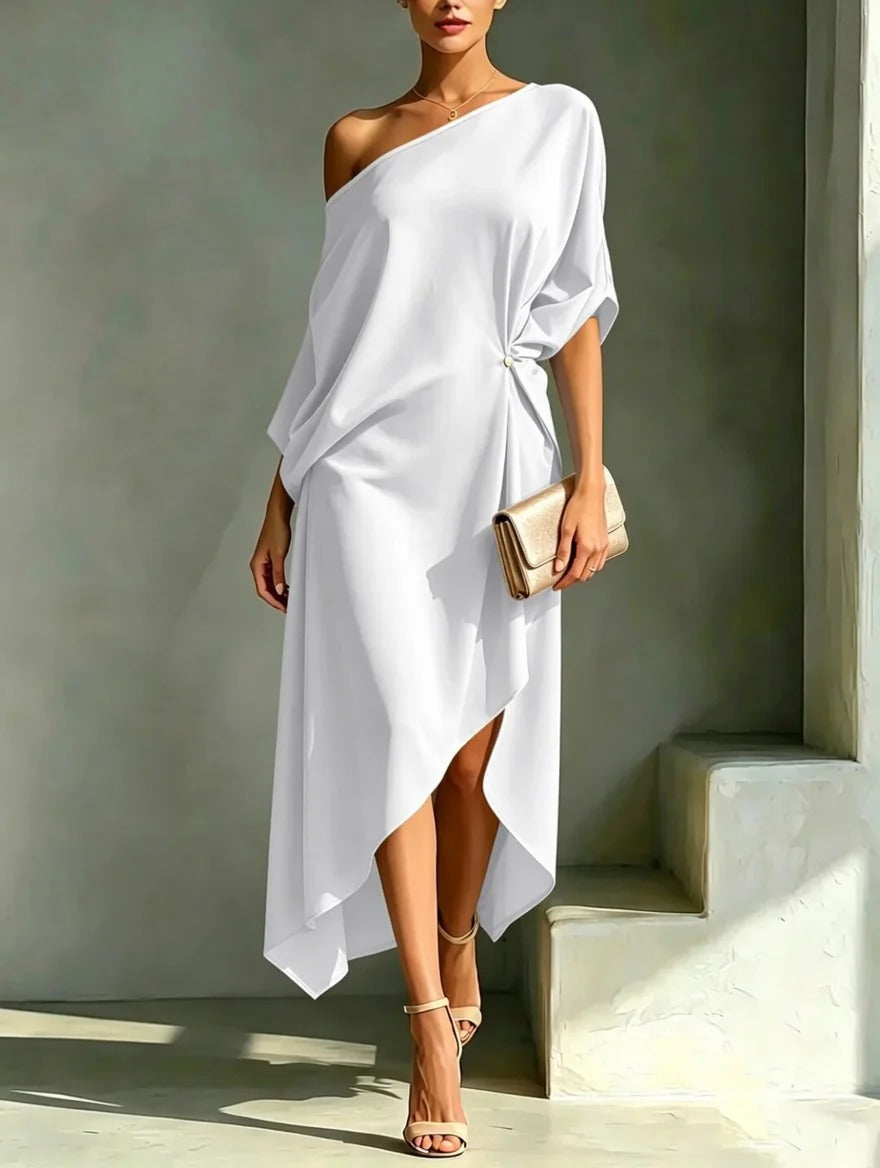 Camila │ Elegante vestido asimétrico