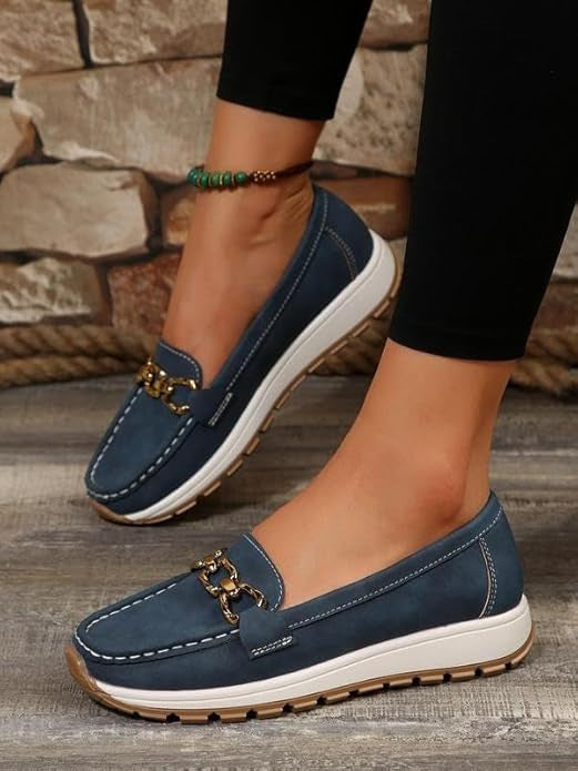 Paula | Mocasines ortopédicos con hebilla plana