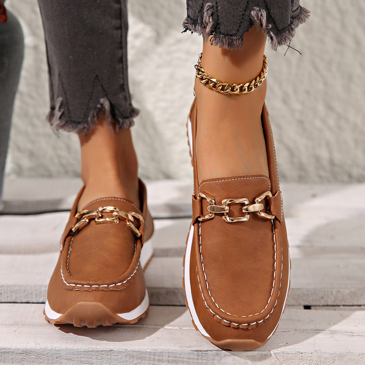 Paula | Mocasines ortopédicos con hebilla plana