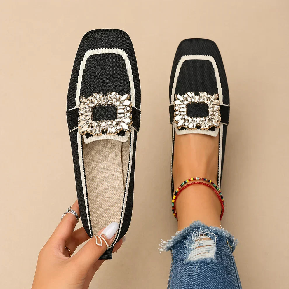 Elegancia | Mocasines con hebilla de cristal