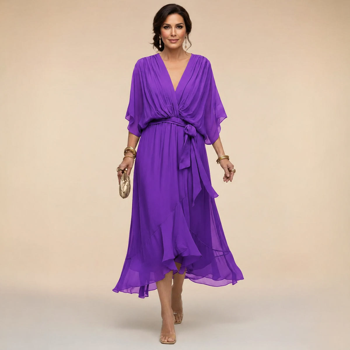 Olivia | Vestido Midi Fluido