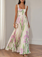 Lidia | Vestido largo plisado