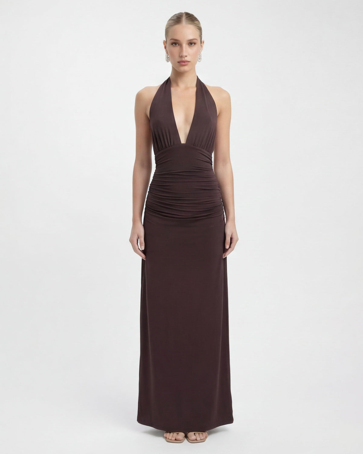 María | Vestido maxi con cuello halter