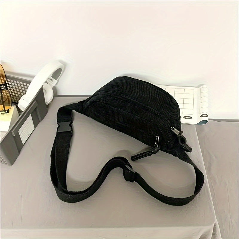 Patricia | Bolso de hombro de terciopelo acanalado