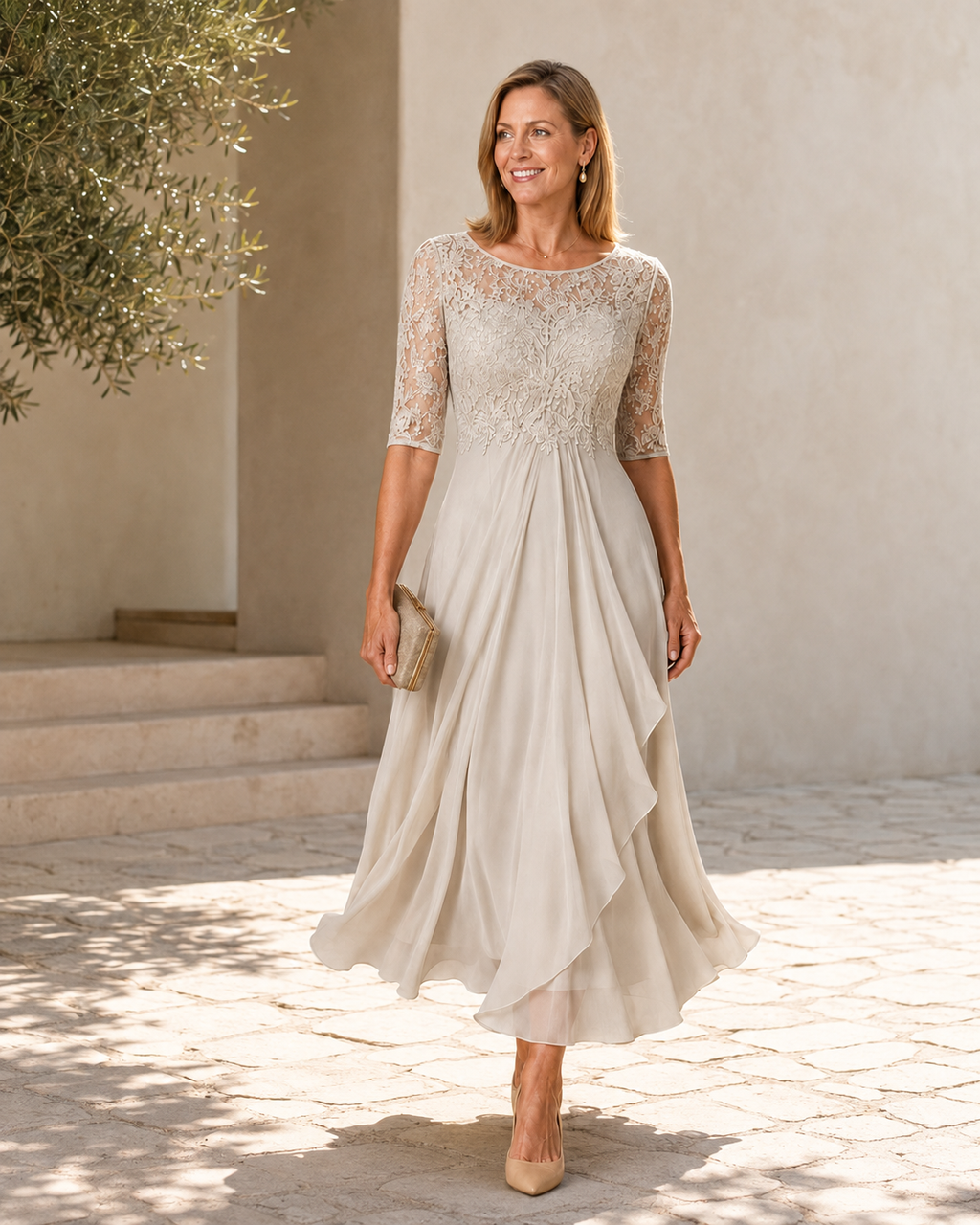 Victoria | Vestido Midi Elegante de Encaje