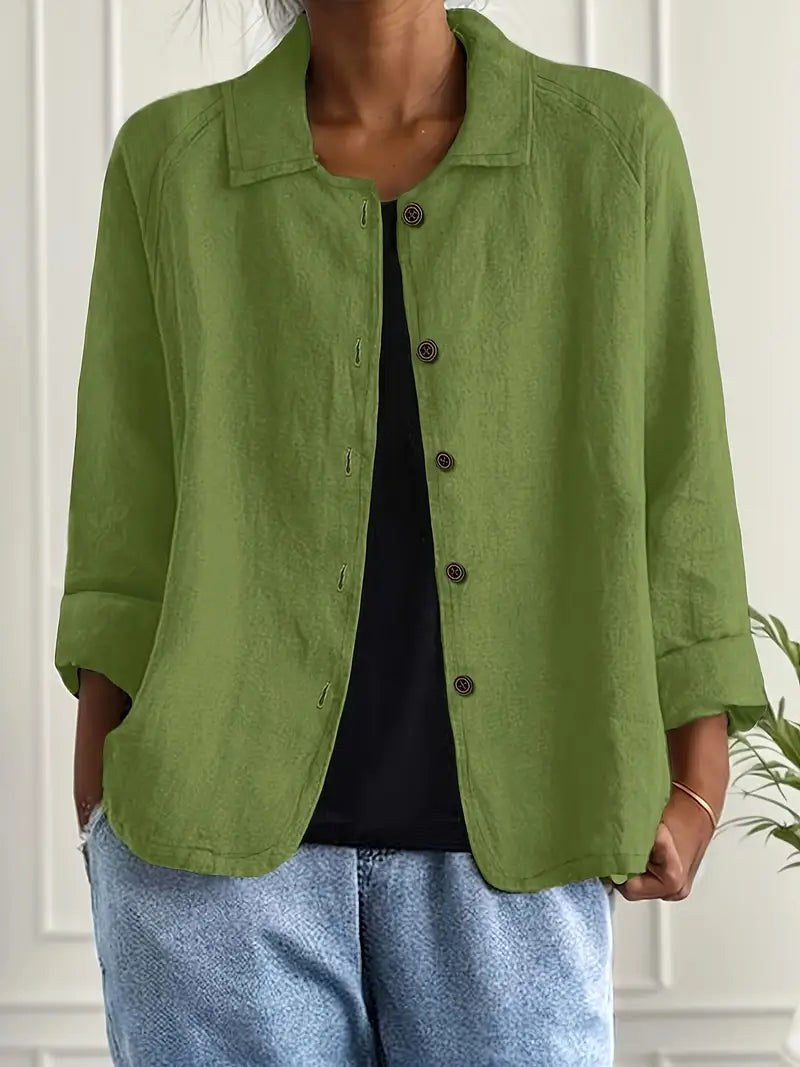 Maribel | Chaqueta tipo camisa de corte holgado con botones