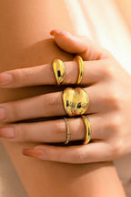 Juego de Anillos de Metal de 4 Piezas