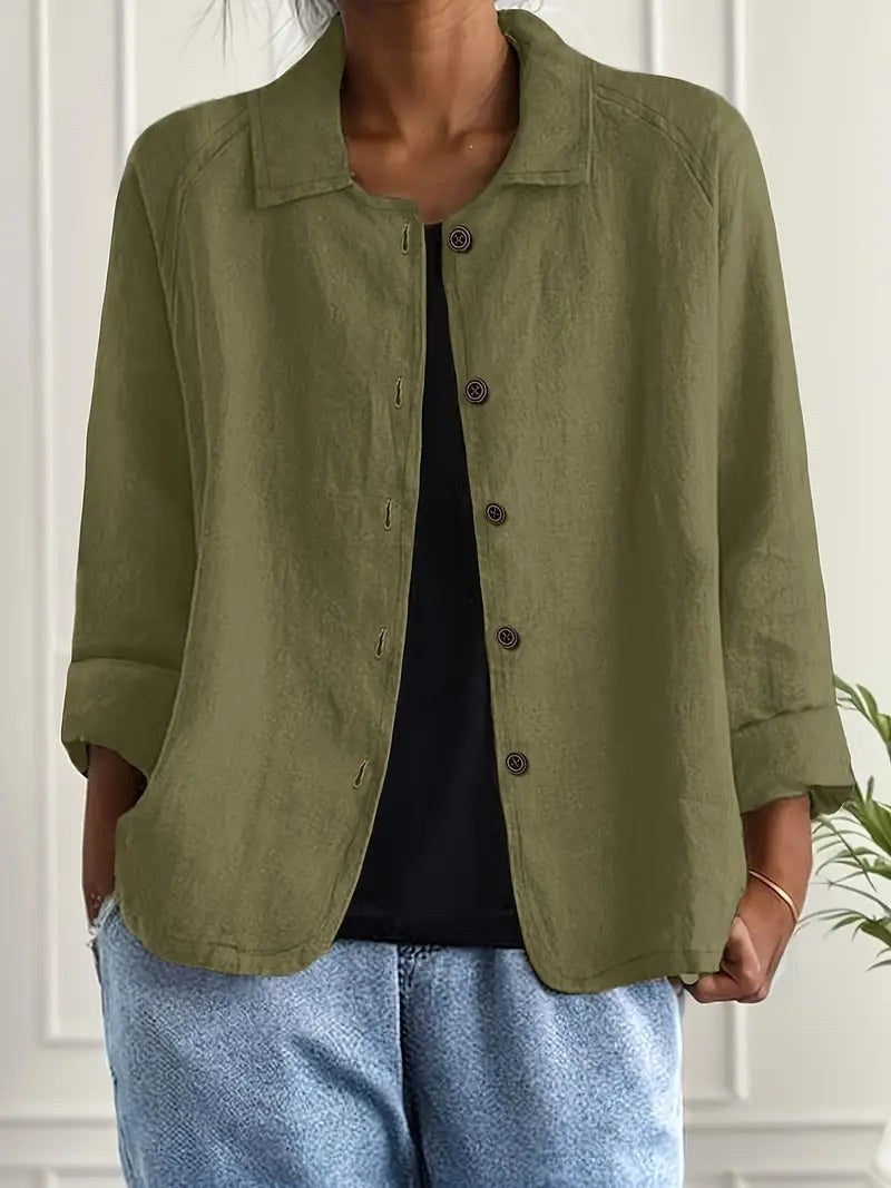 Macarena | Chaqueta tipo camisa de corte holgado con botones