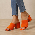 Elena | Sandalias de tacón grueso
