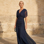Luna | Vestido azul elegante
