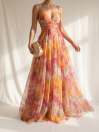 Gisela | Encantador vestido largo con estampado floral