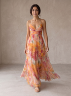 Gisela | Encantador vestido largo con estampado floral