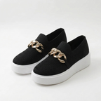 Evelyn | Mocasines con detalle de cadena metálica