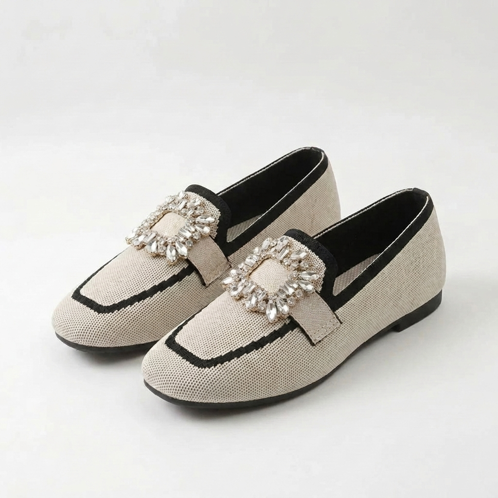Elegancia | Mocasines con hebilla de cristal