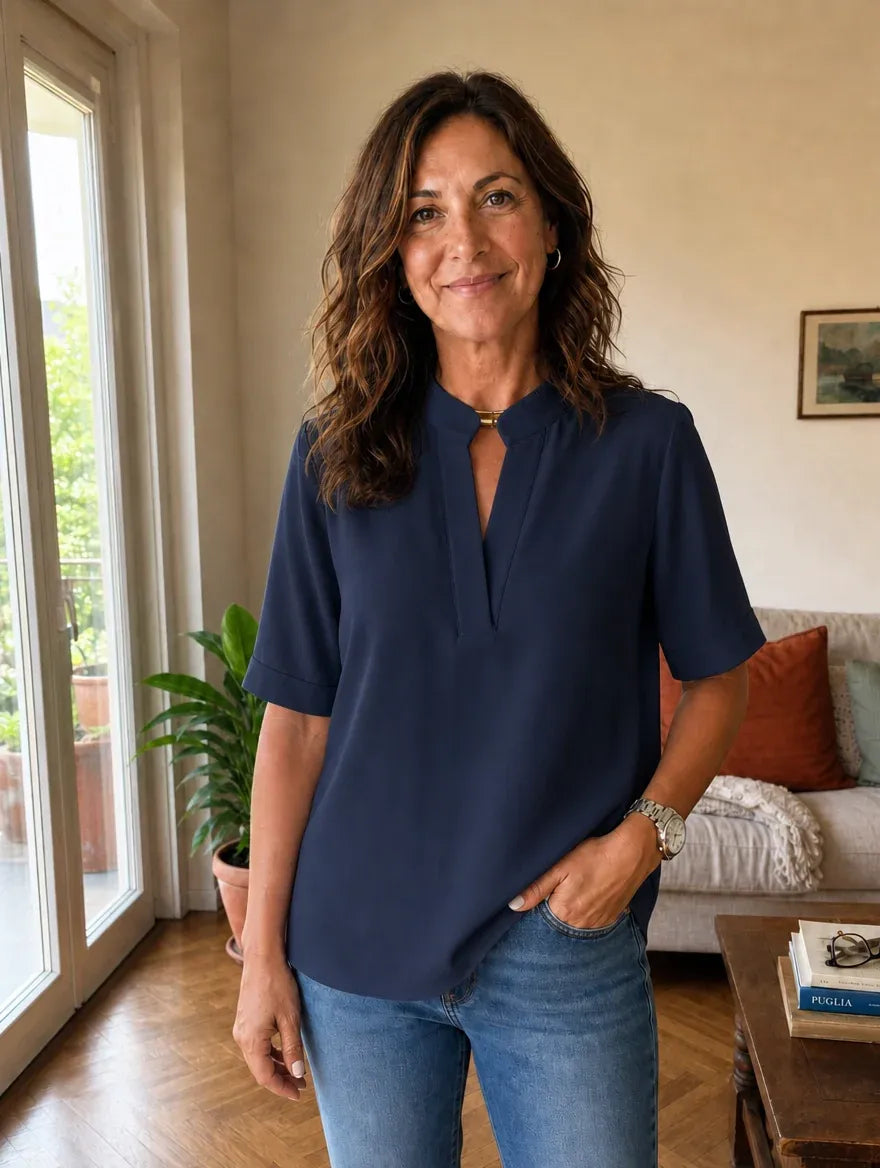 Raquel | Blusa con cuello en V