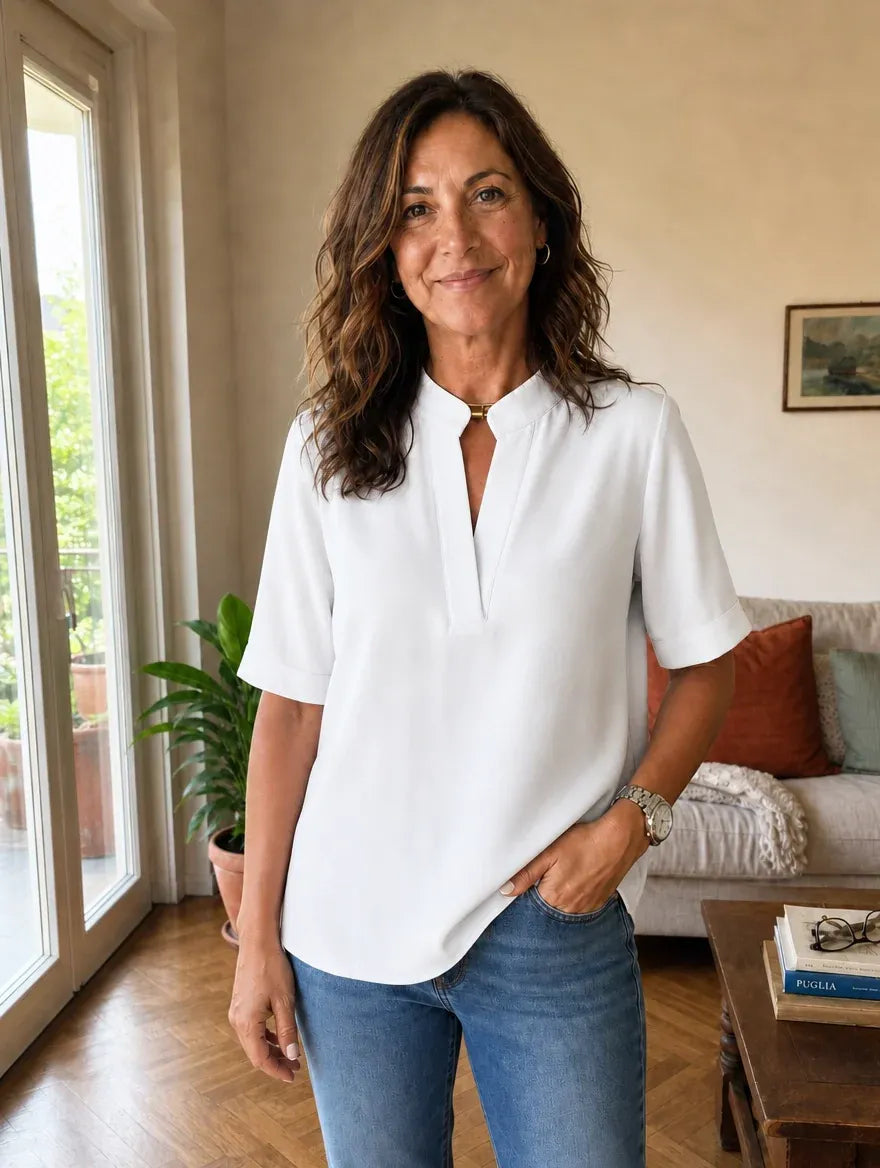 Raquel | Blusa con cuello en V