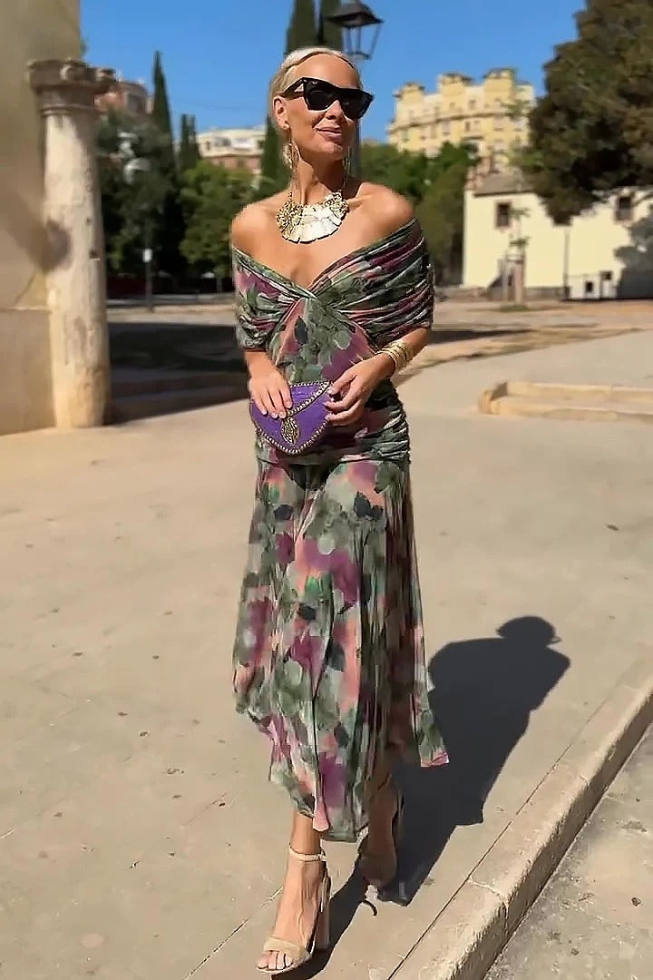 Erika | Vestido elegante con motivo floral