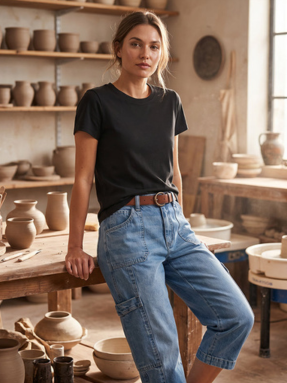 Rita | Vaqueros tipo cargo, elásticos y cortos para mujer