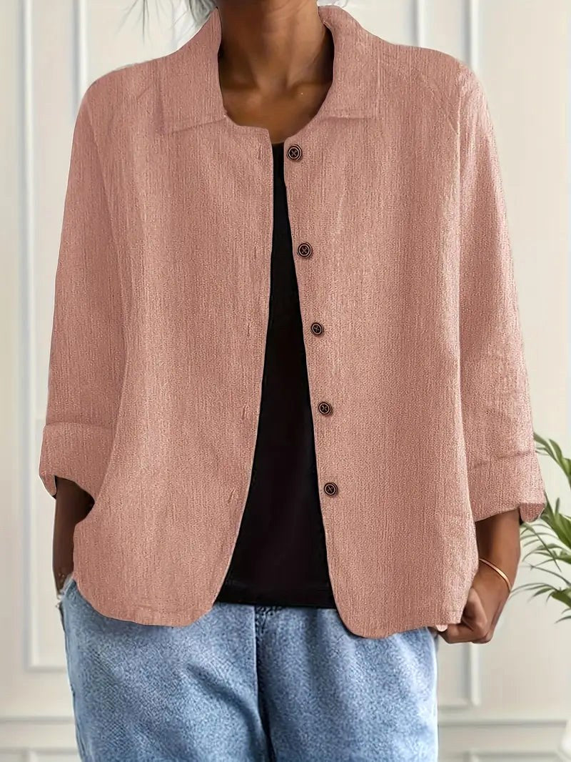 Gabriela | Chaqueta tipo camisa de corte holgado con botones