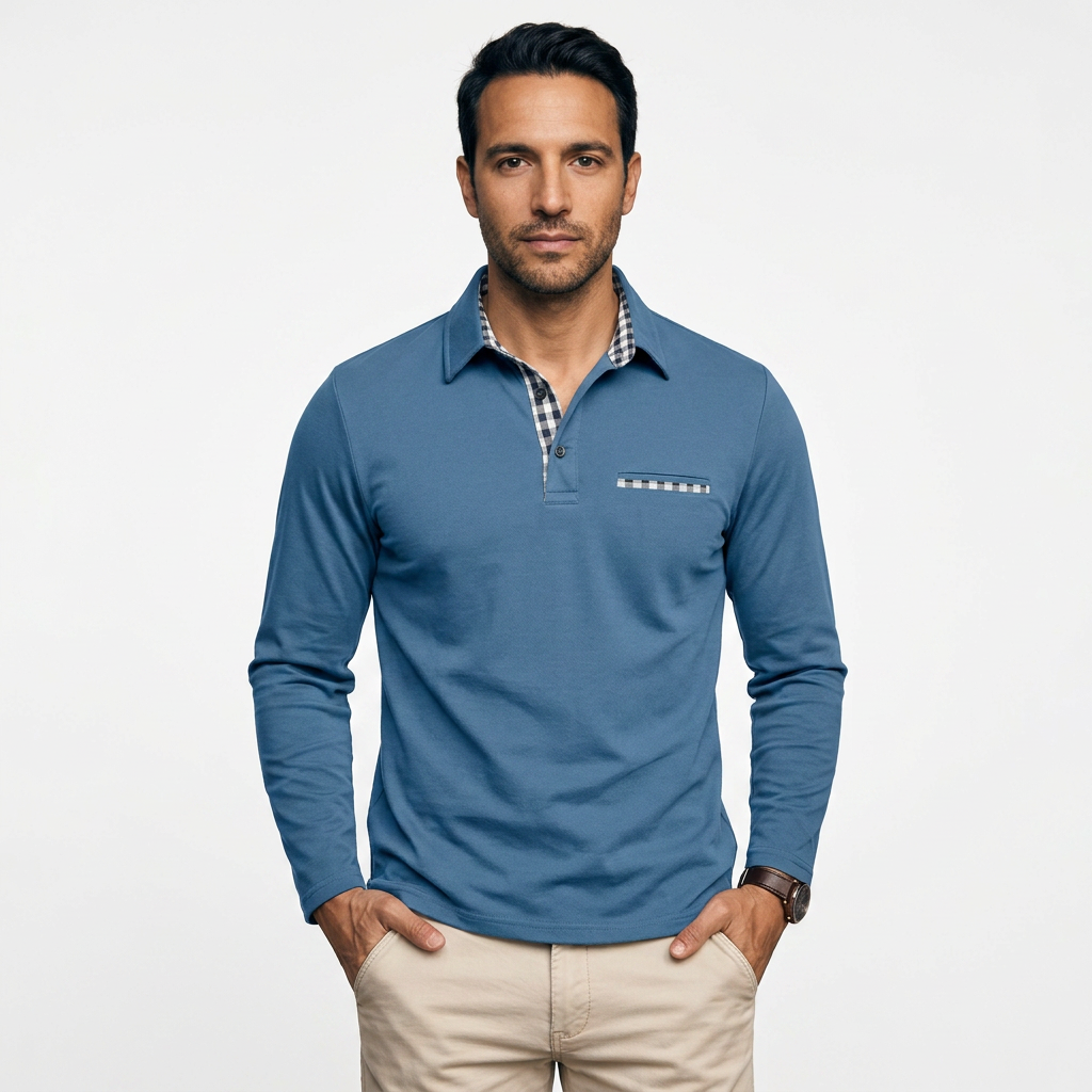 Polo Casual Manga Larga