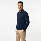 Polo Manga Larga Hombre Clásico Slim Fit