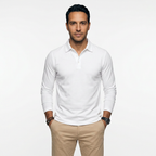 Polo Manga Larga Hombre Clásico Slim Fit
