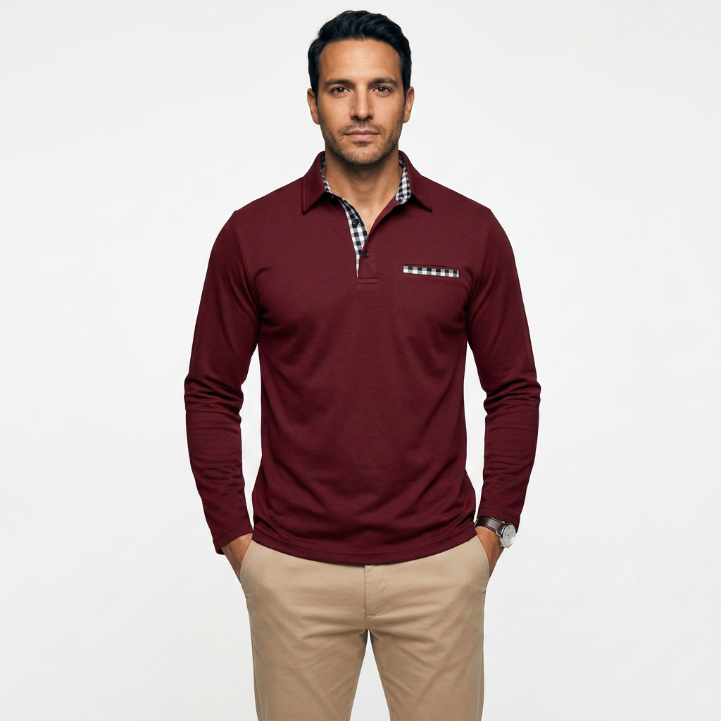 Polo Casual Manga Larga