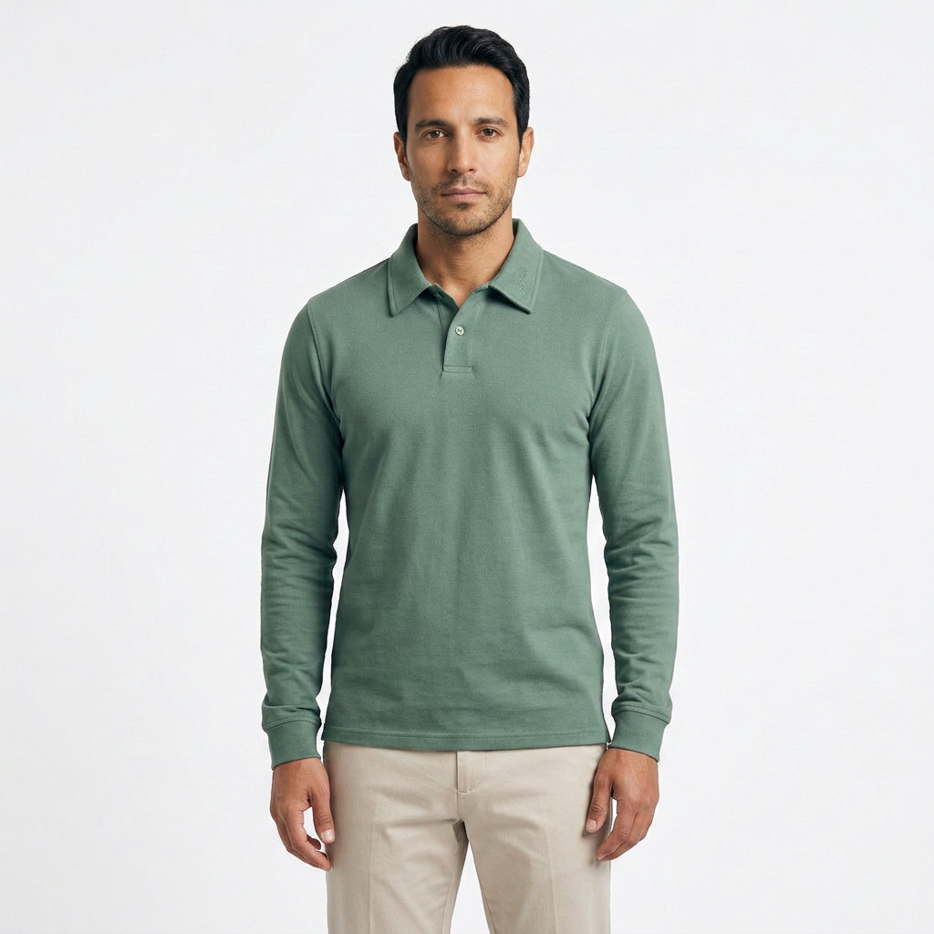 Polo Manga Larga Hombre
