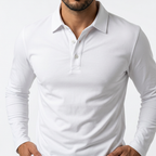 Polo Manga Larga Hombre Clásico Slim Fit