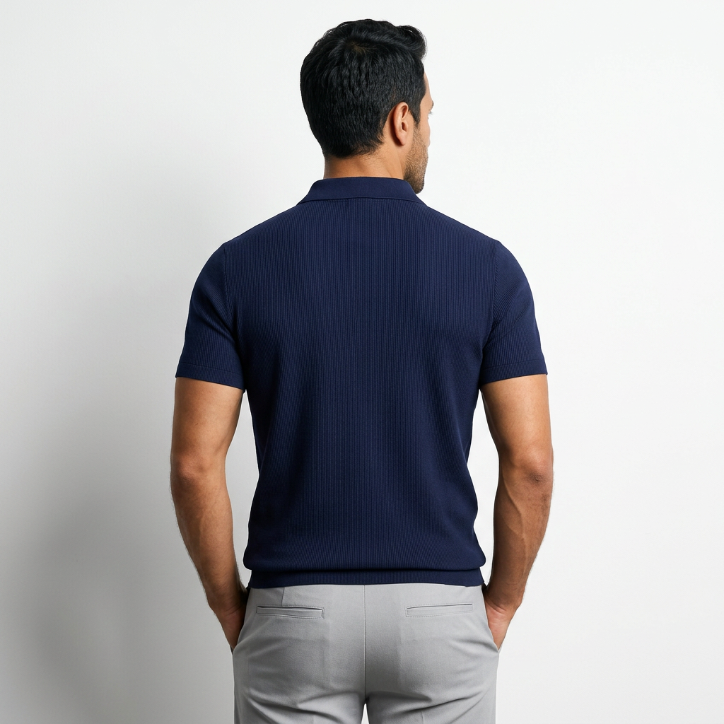 Polo Hombre Cremallera Slim Fit Transpirable