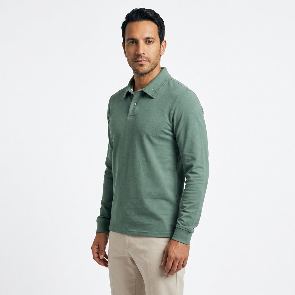 Polo Manga Larga Hombre
