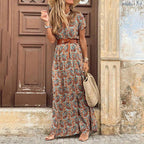Lenora | Vestido maxi de Ibiza de estilo hippie + cinturón