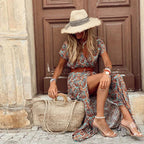 Lenora | Vestido maxi de Ibiza de estilo hippie + cinturón