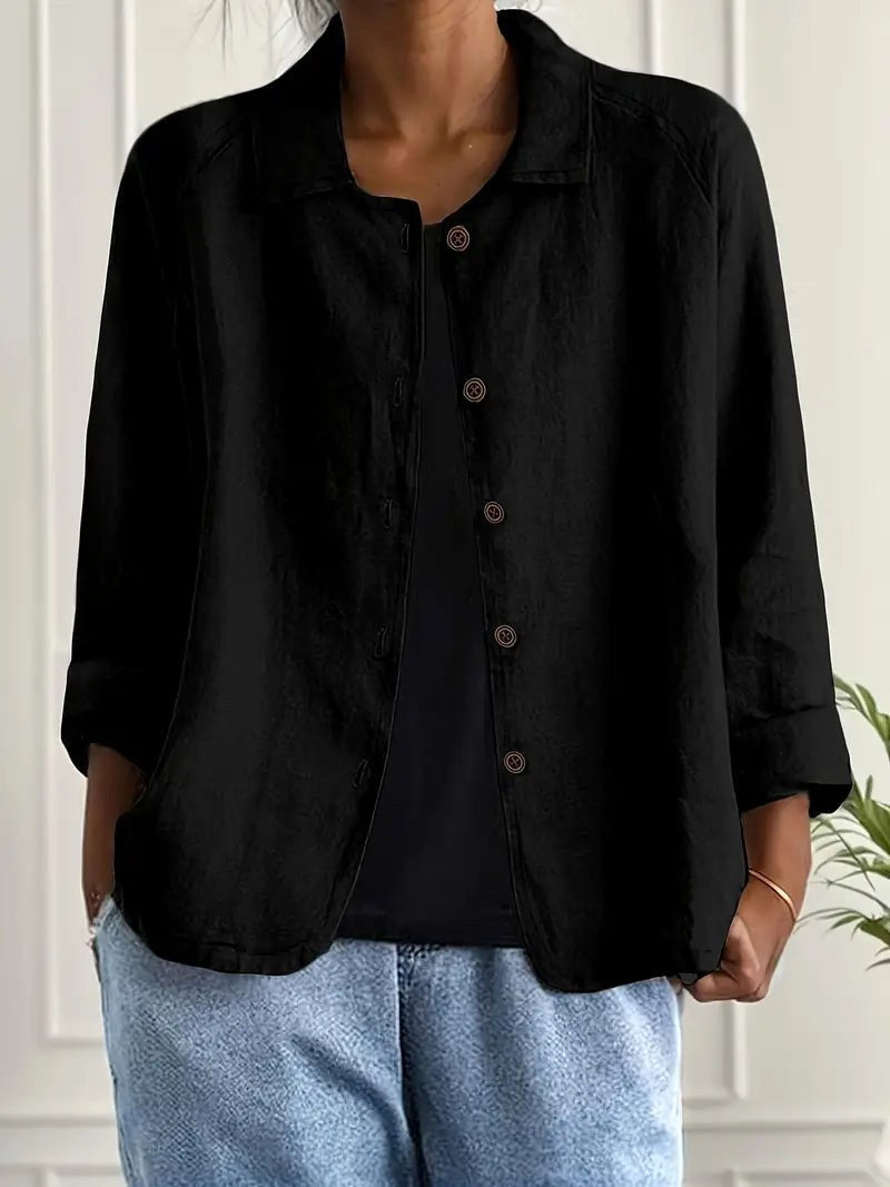 Rita | Chaqueta tipo camisa de corte holgado con botones
