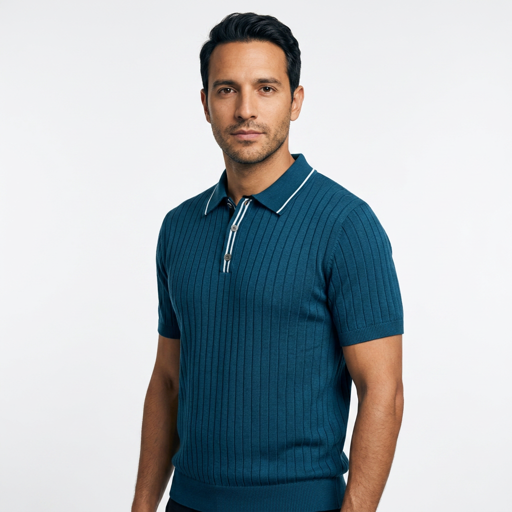 Polo Punto Vintage Tres Botones