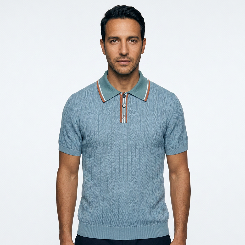 Polo Punto Vintage Tres Botones