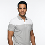 Polo Rayas Cremallera Hombre