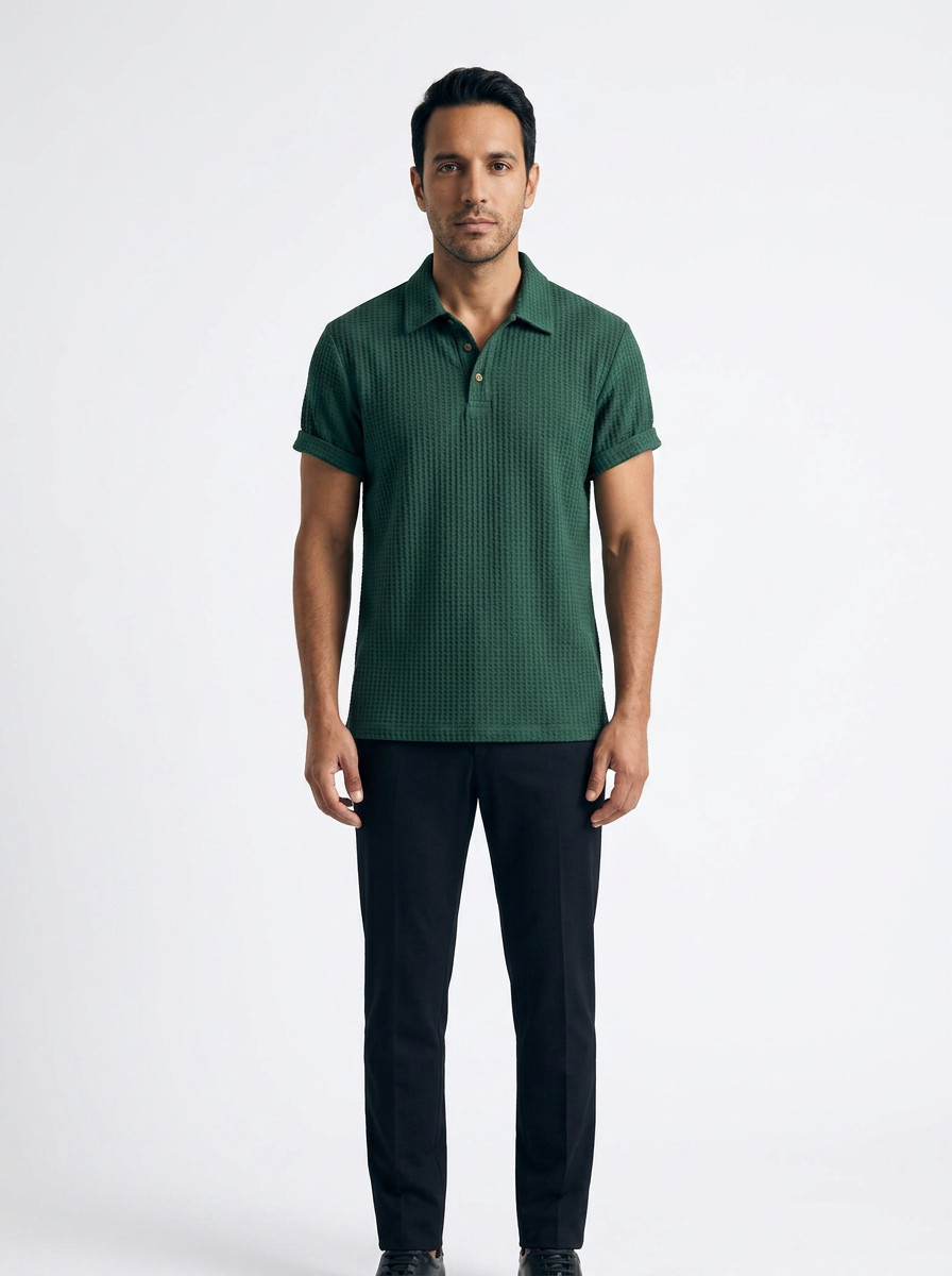 Polo Punto Waffle Hombre