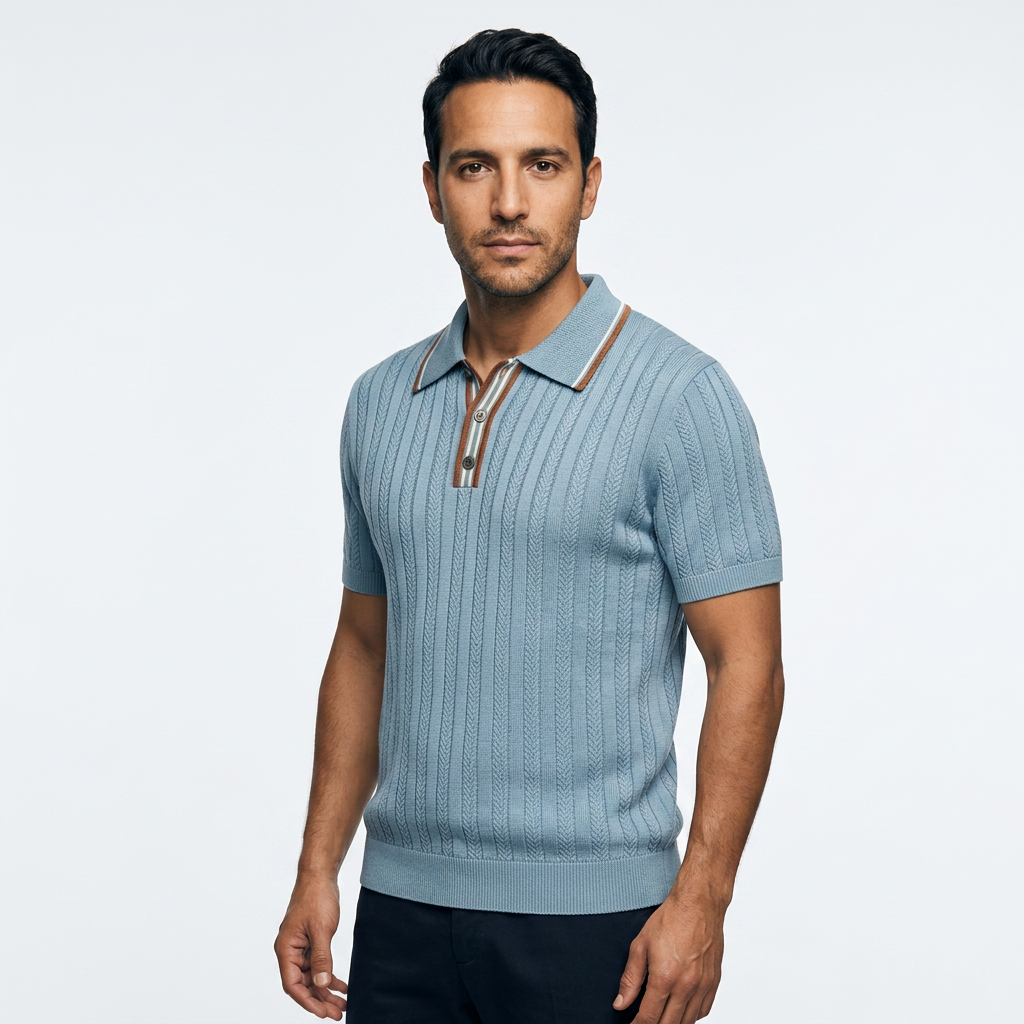 Polo Punto Vintage Tres Botones