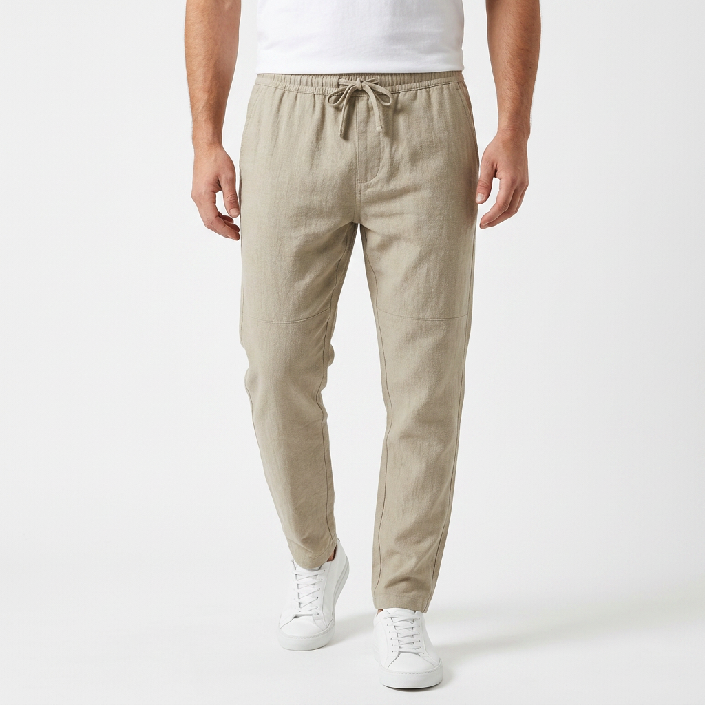 Pantalón Lino Relajado Hombre
