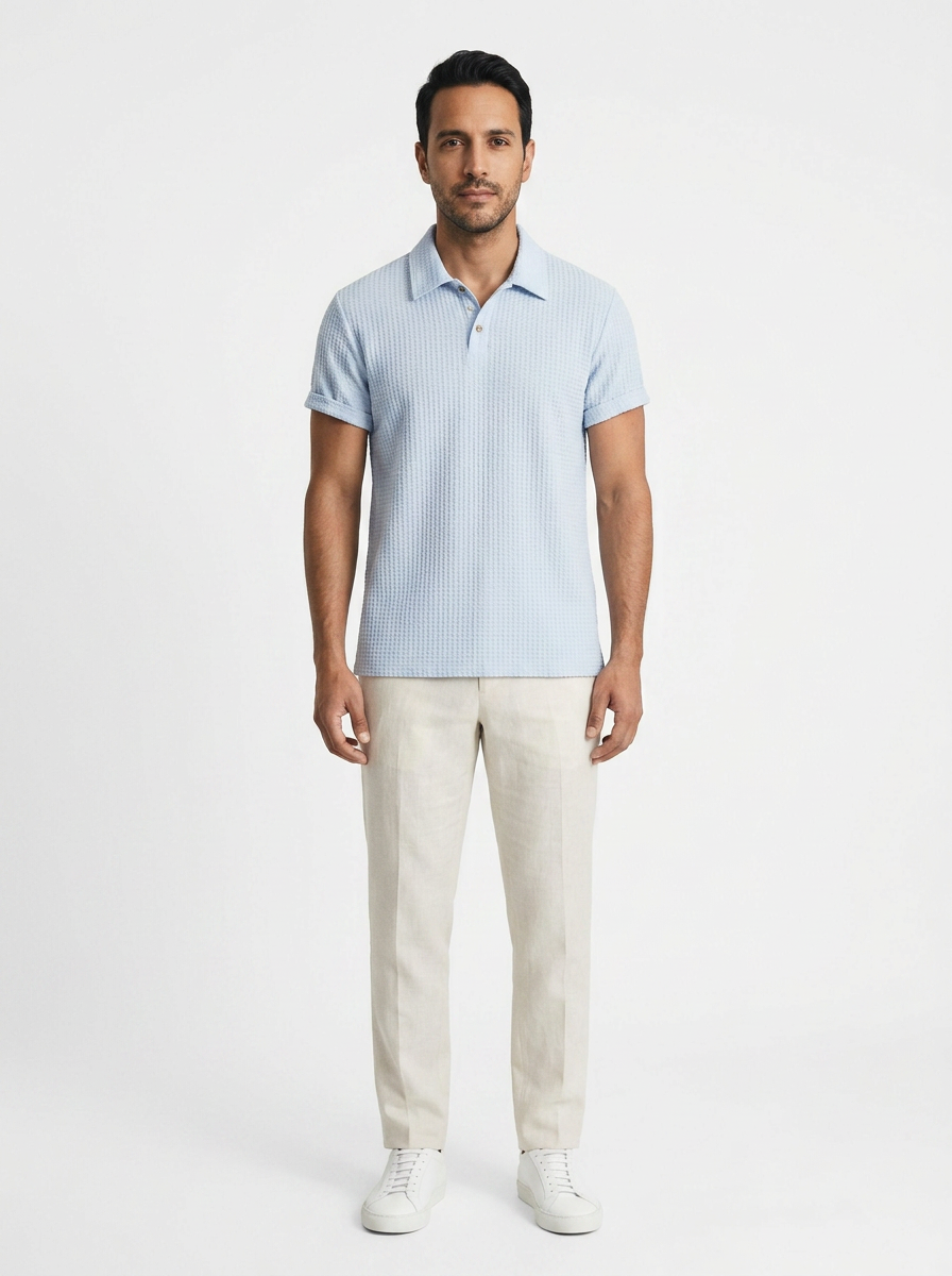 Polo Punto Waffle Hombre