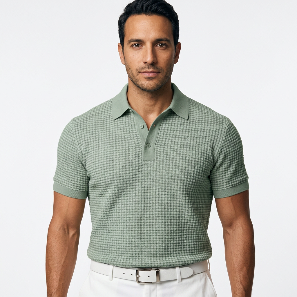 Polo isa Cuello Waffle Hombre