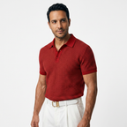 Polo isa Cuello Waffle Hombre