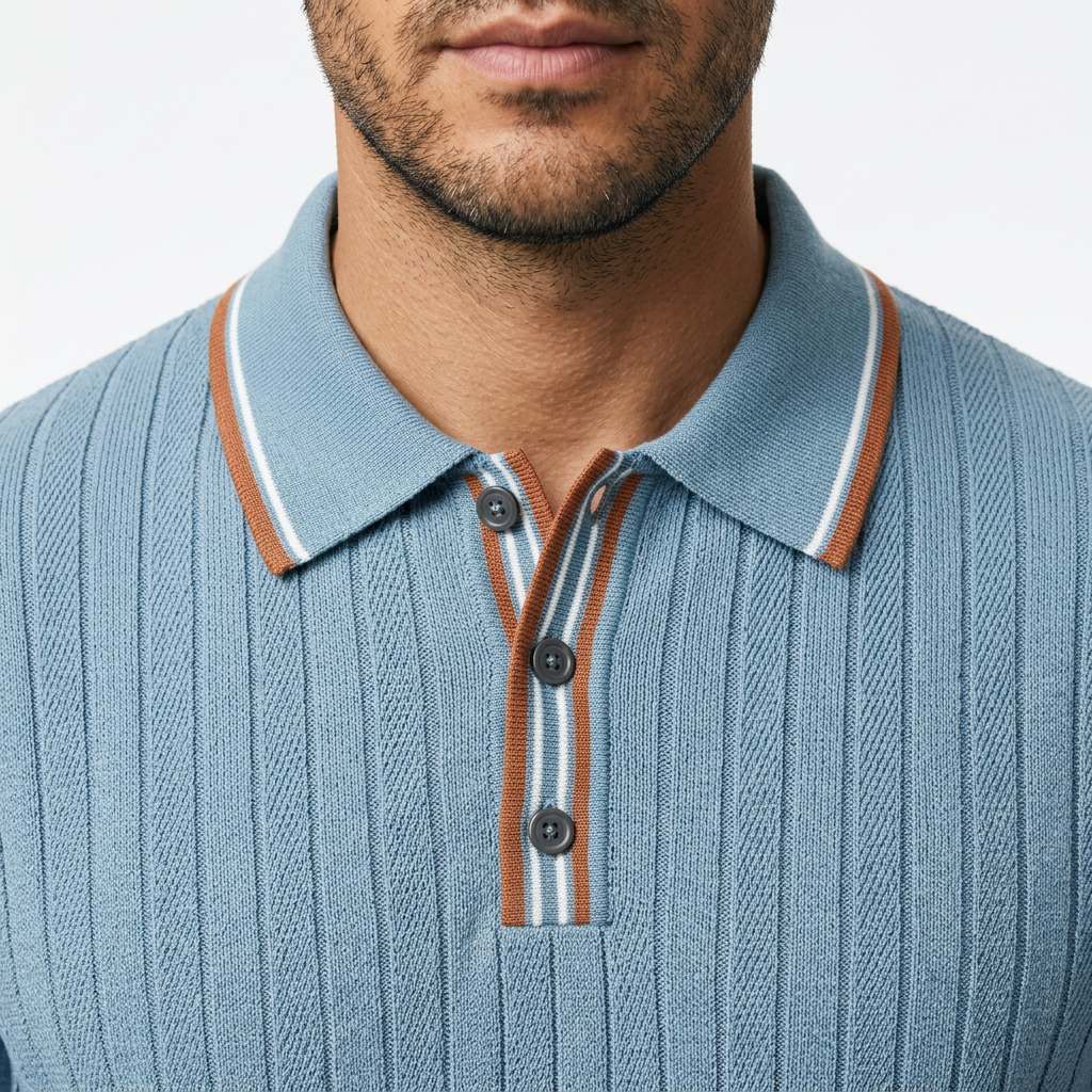 Polo Punto Vintage Tres Botones