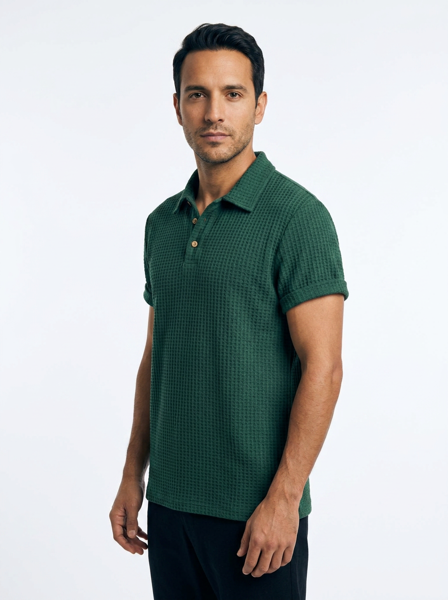 Polo Punto Waffle Hombre
