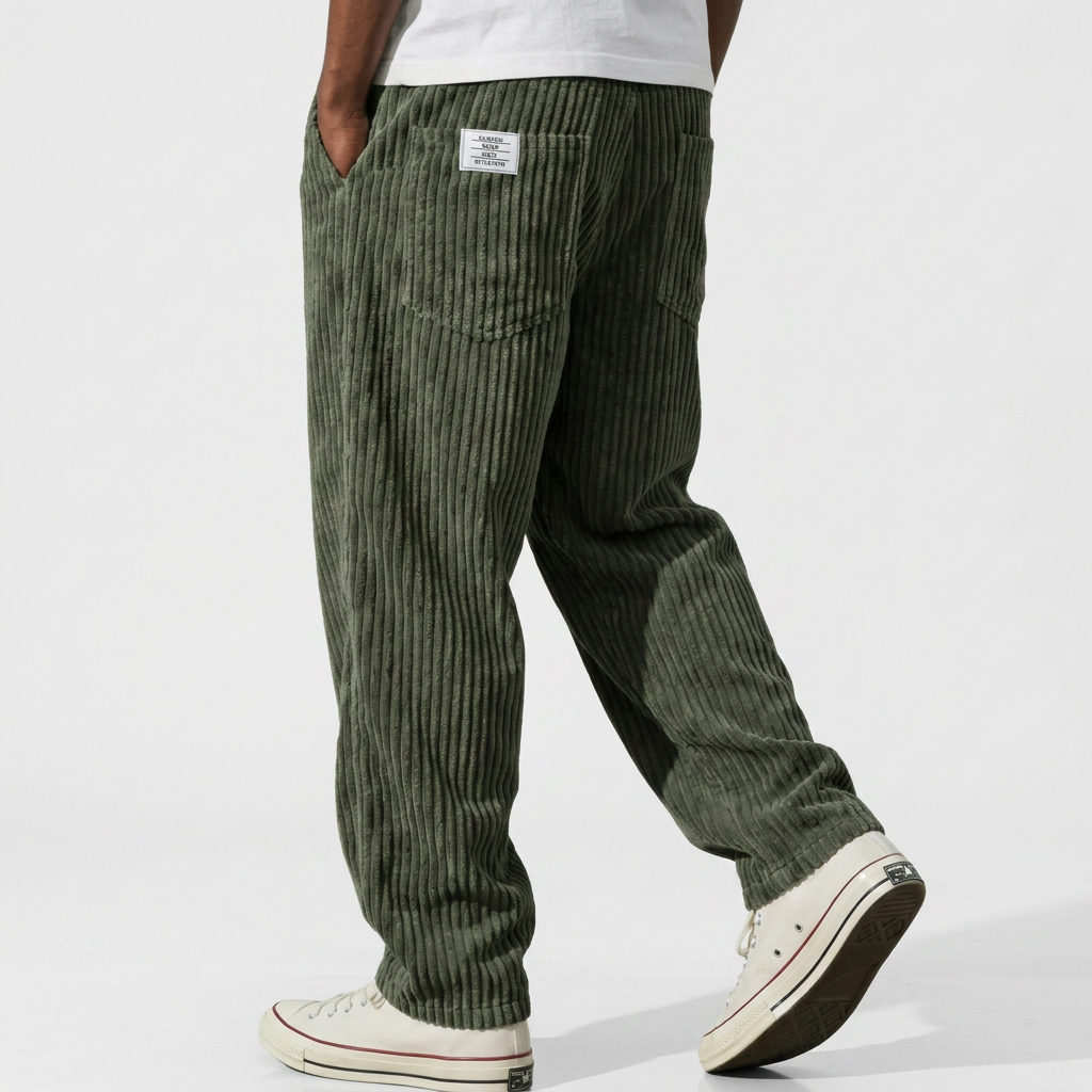 Pantalón Pana Relajado Hombre