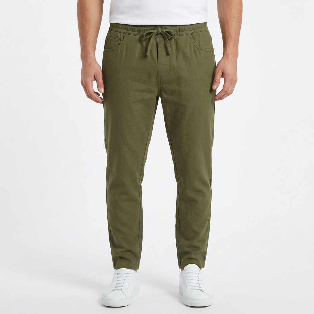 Pantalón Lino Relajado Hombre