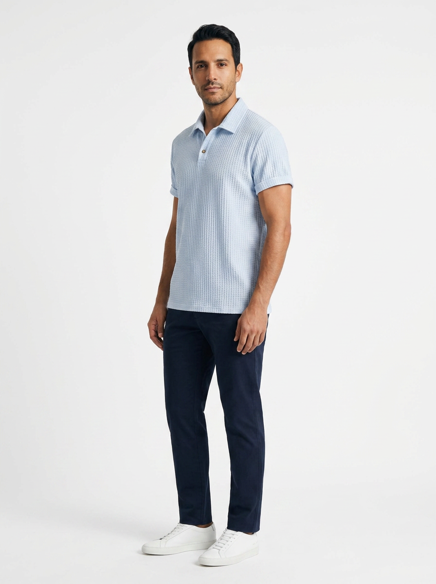 Polo Punto Waffle Hombre