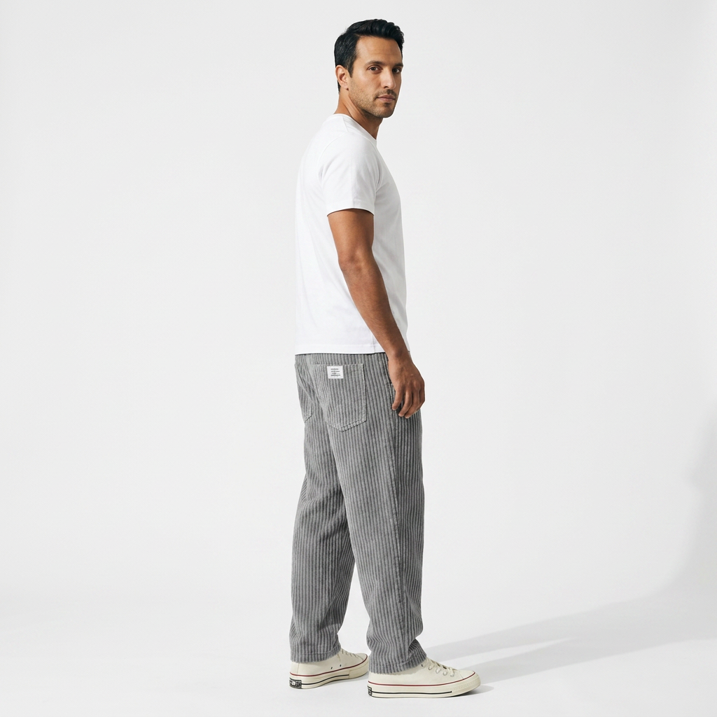 Pantalón Pana Relajado Hombre